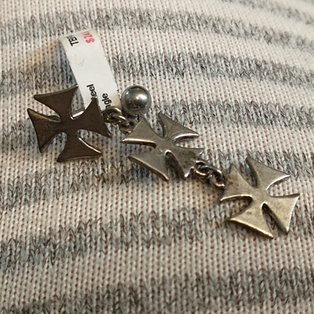 Naval Bar 14G Iron Cross Dangle